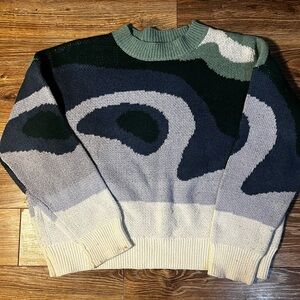 Blue Abstract Sweater